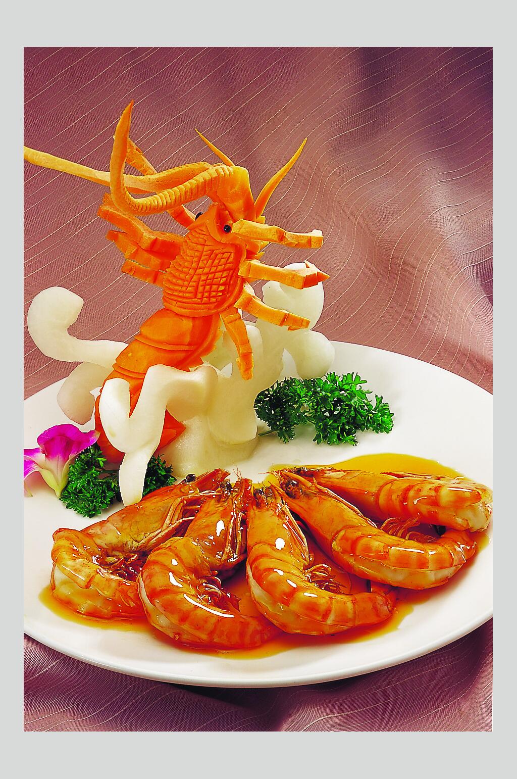 精品炬大虾美食摄影图片素材
