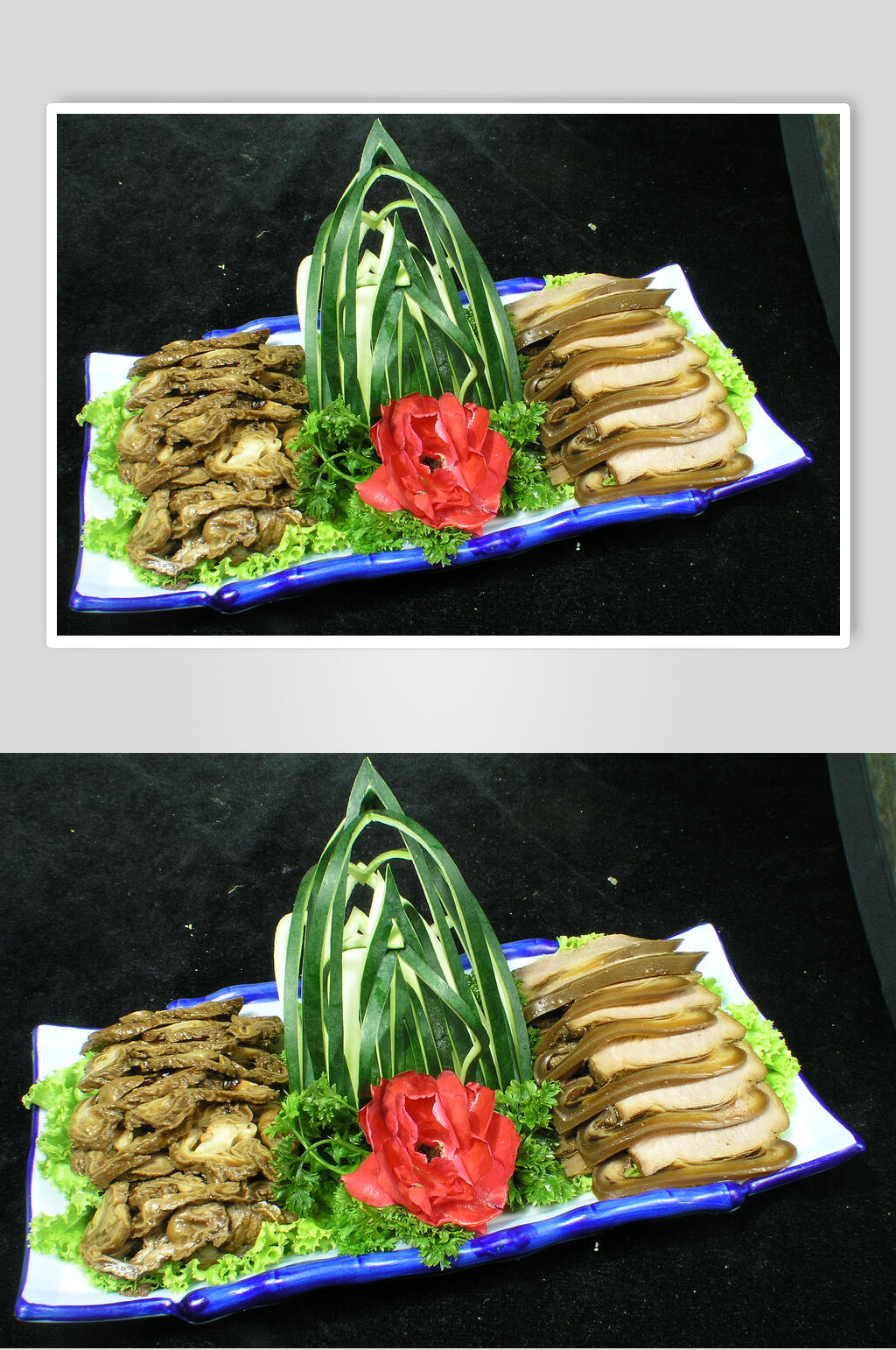 小毛驴双拼食品摄影图片素材