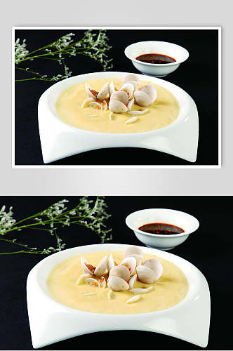 青蛤蒸水蛋食物图片