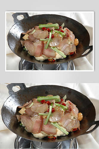 干锅大碗花菜元例食品摄影图片