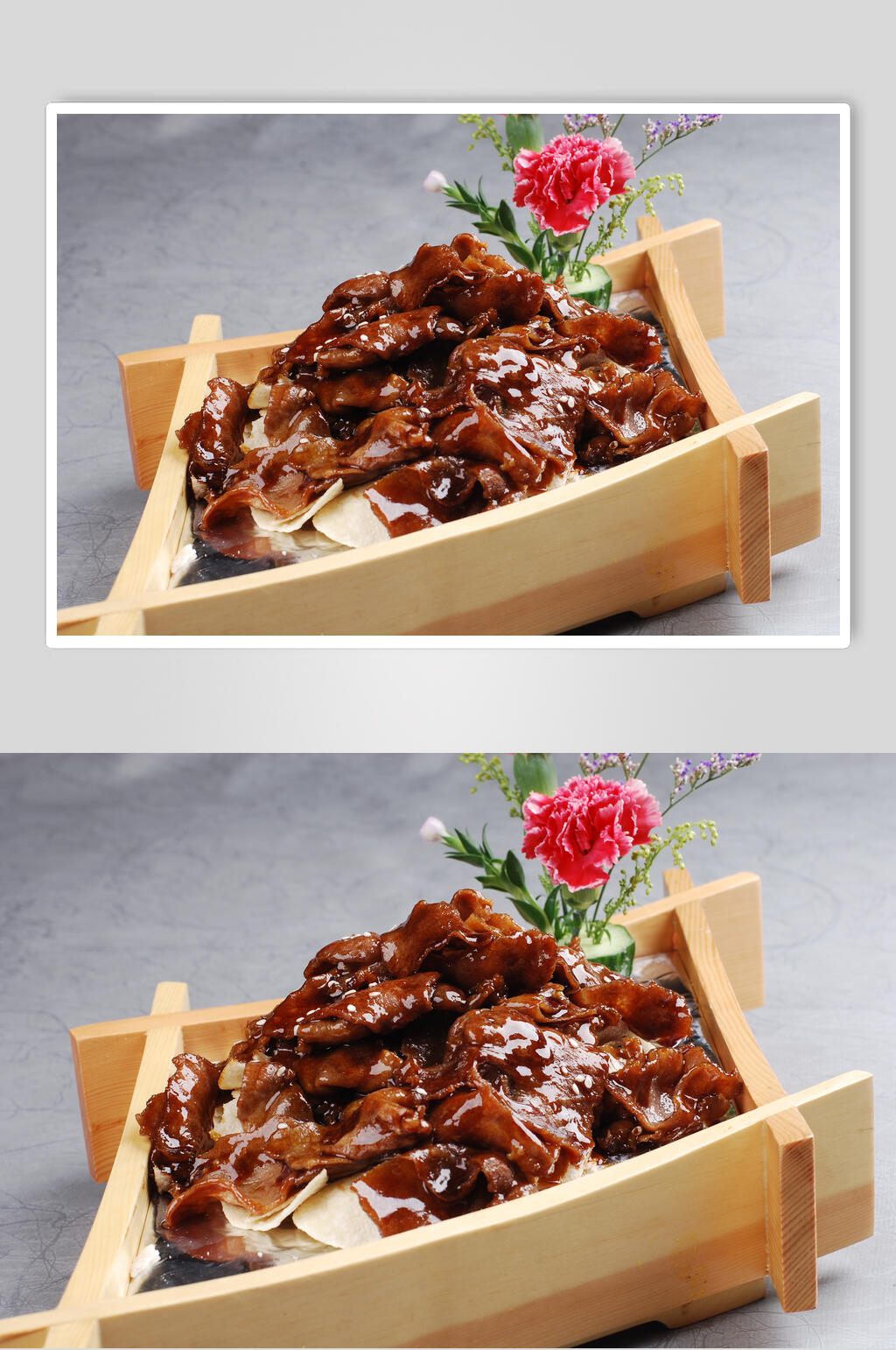 烧汁局法国牛舌美食图片素材