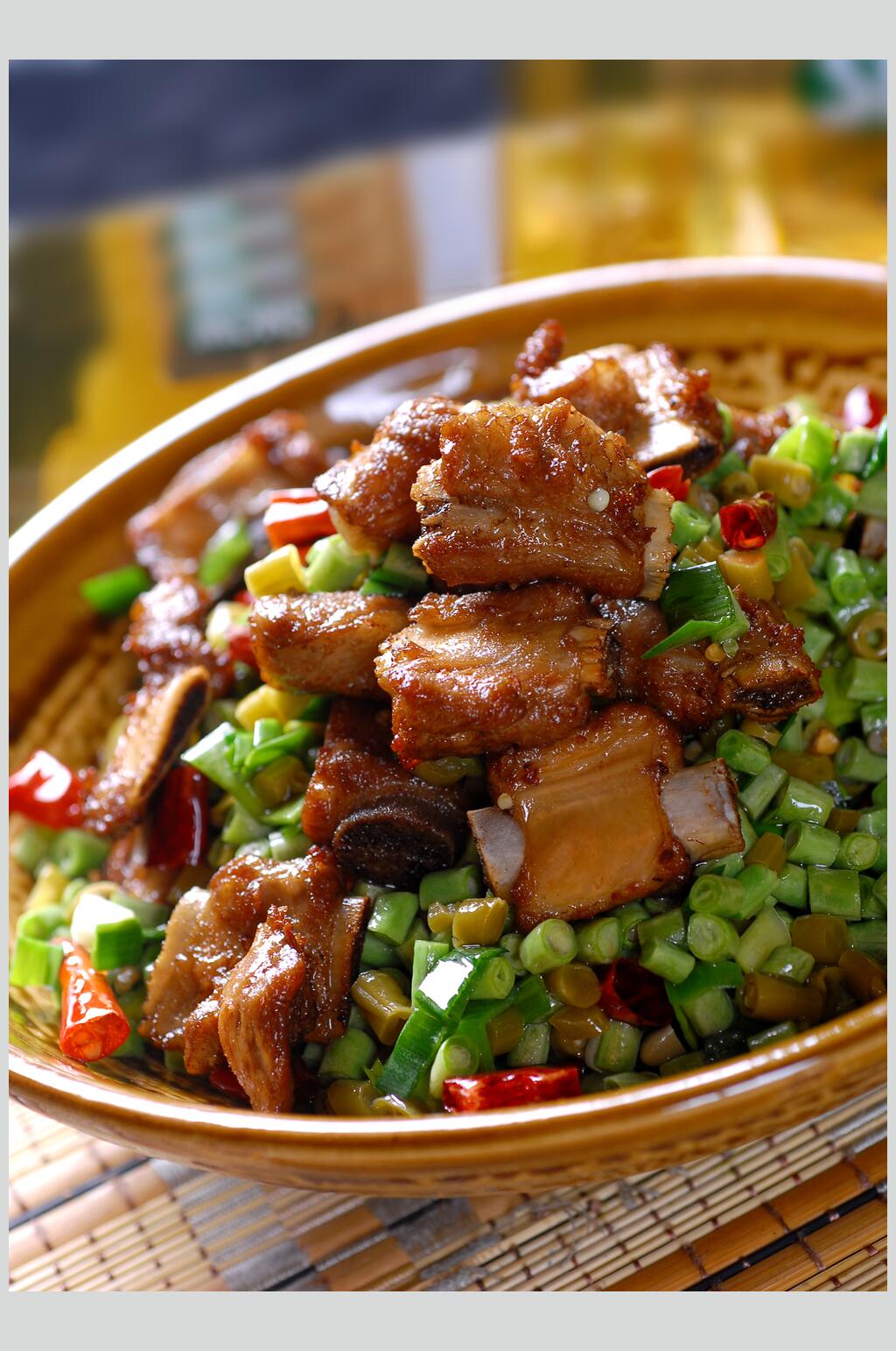 龙豆爆子排餐饮实拍图片素材