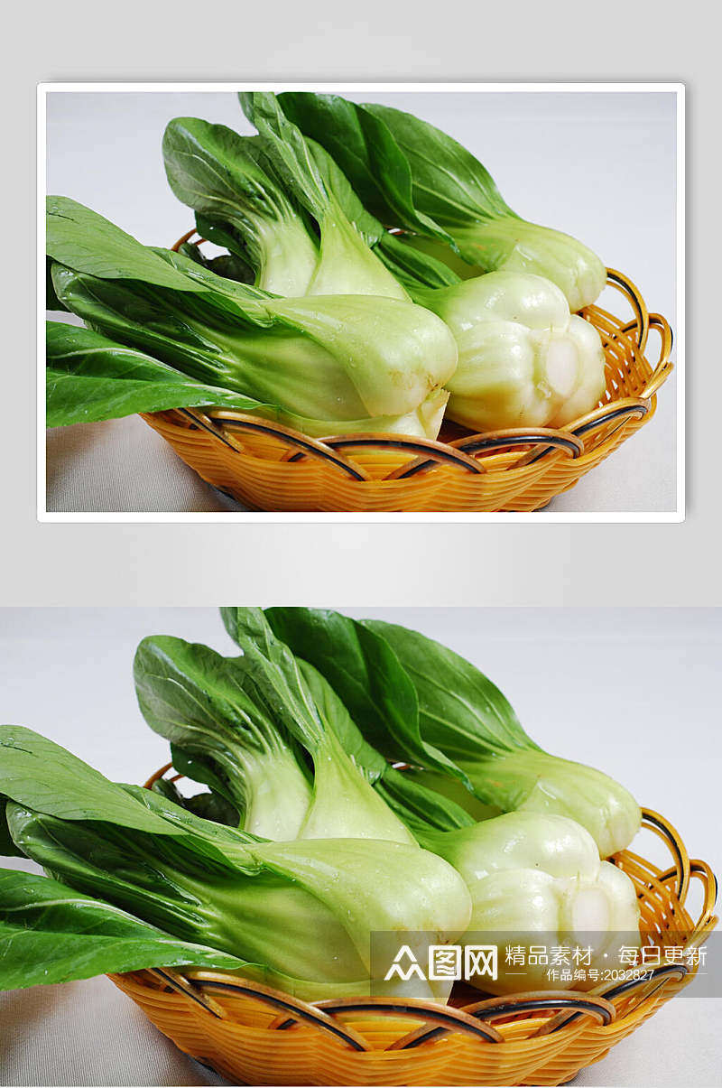 精品美味青菜白灼食物摄影图片素材