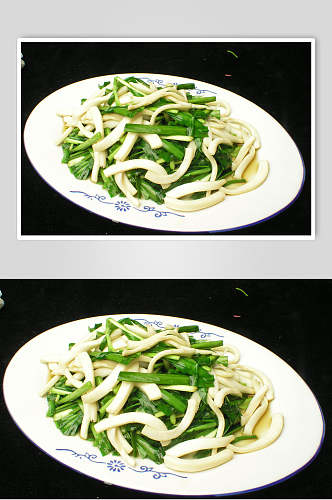 墨鱼丝炒韭菜食品摄影图片