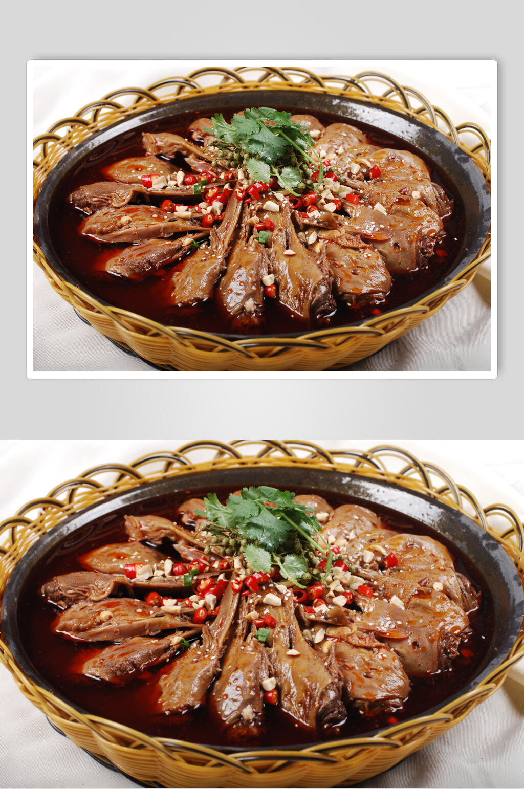 铁锅鸭头美食摄影图片素材