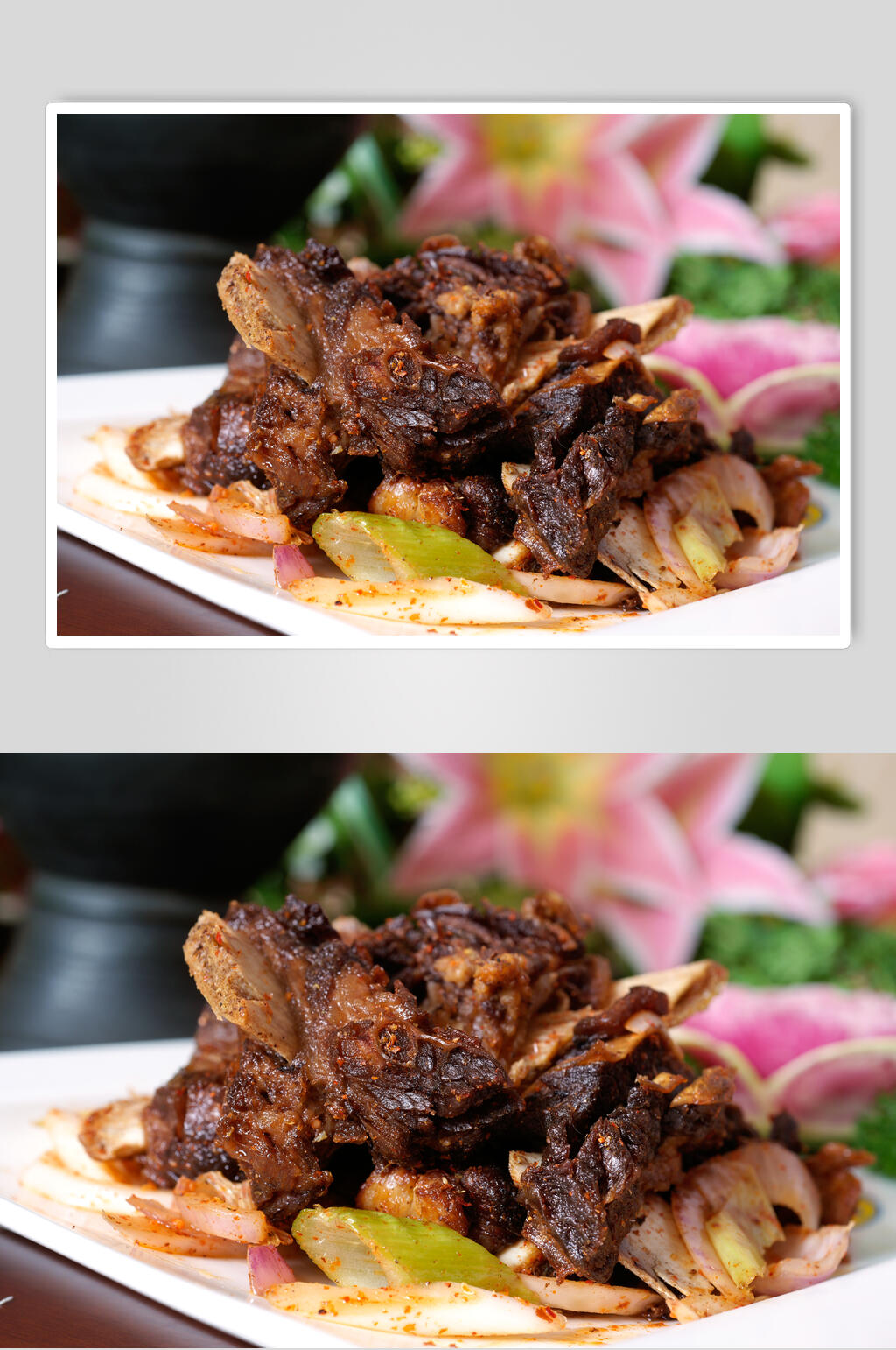 招牌热菜手抓牦牛肉美食图片素材