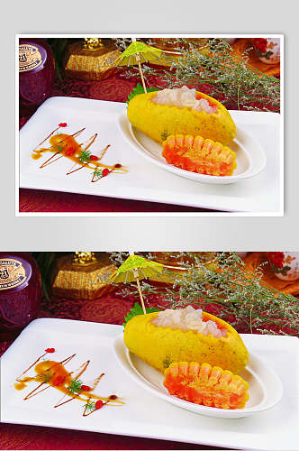 津梨木瓜炖雪蛤食品高清图片