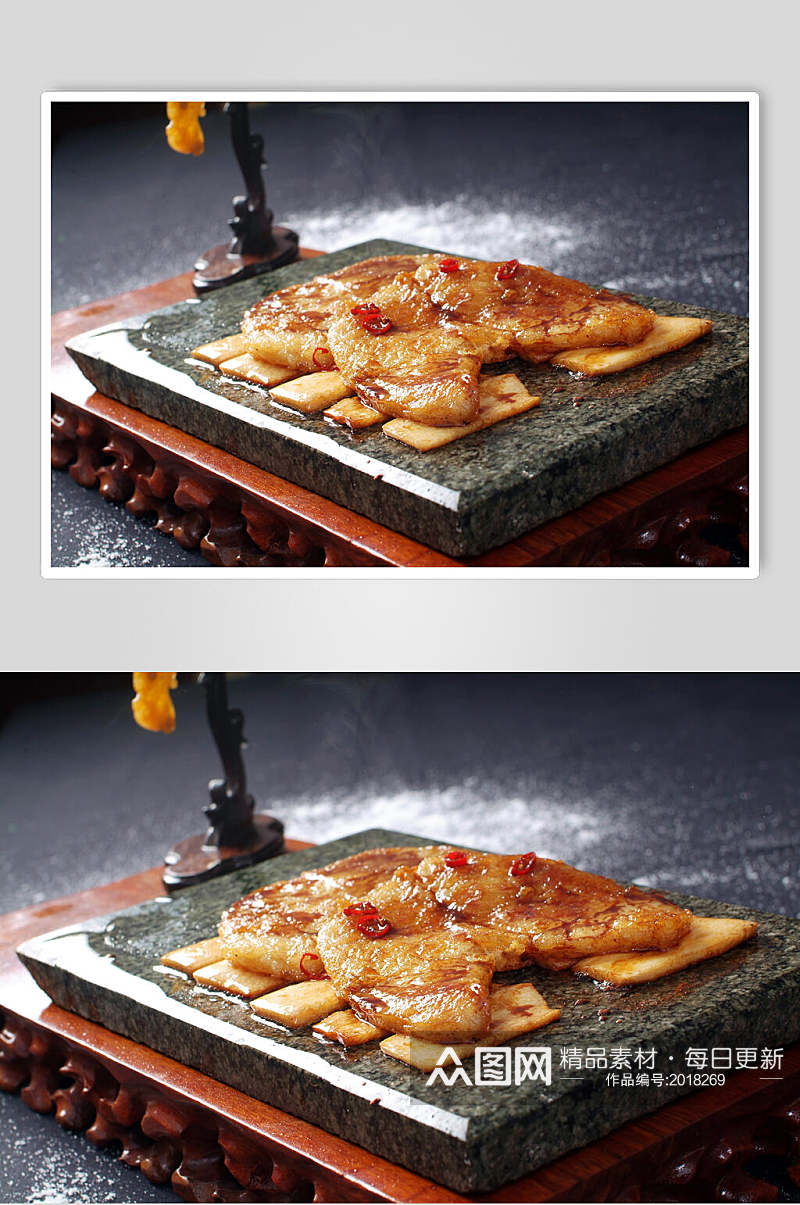 石板银雪鱼餐饮食品图片素材