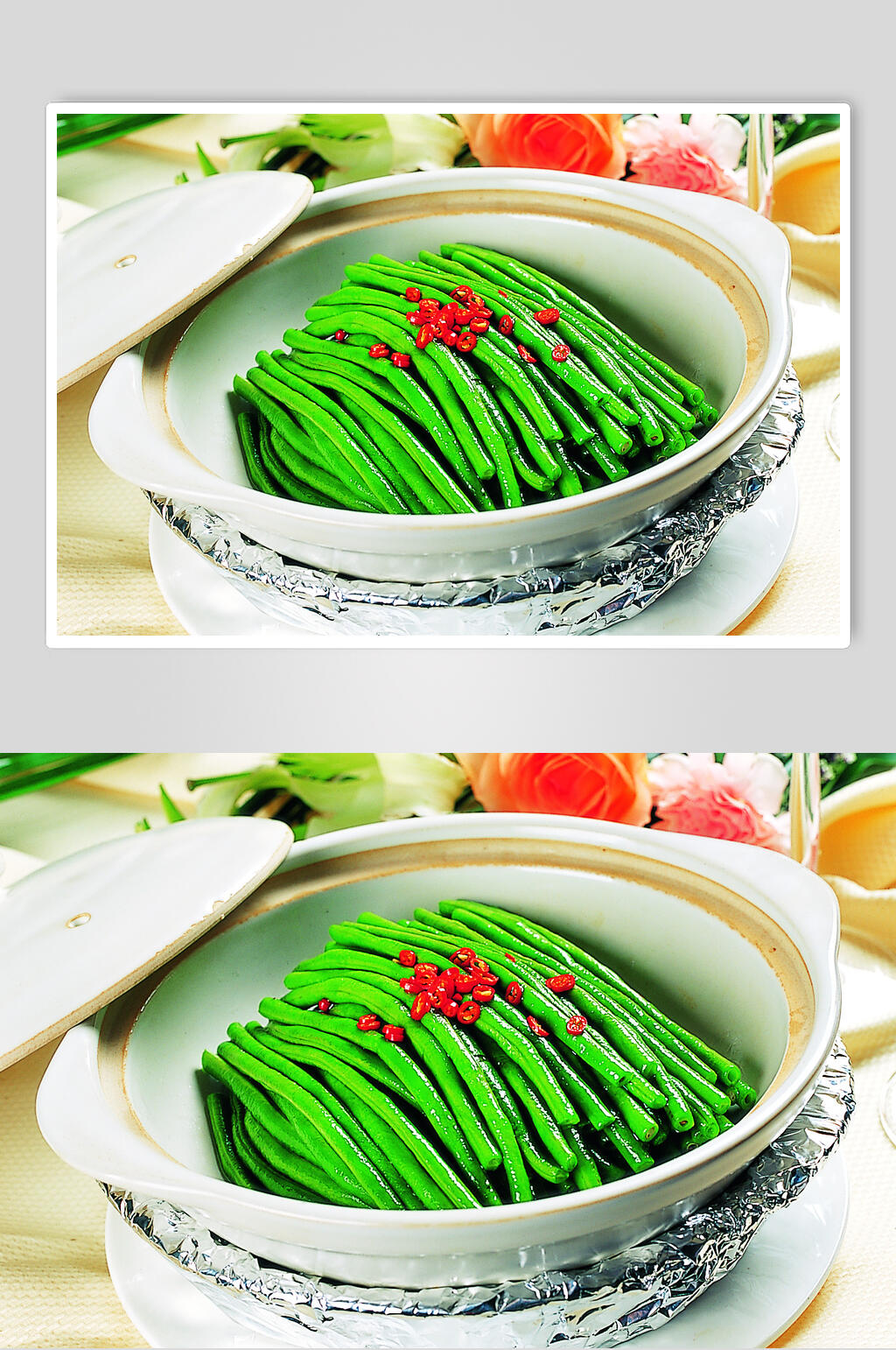 香辣砂锅长豆角摄影图片素材
