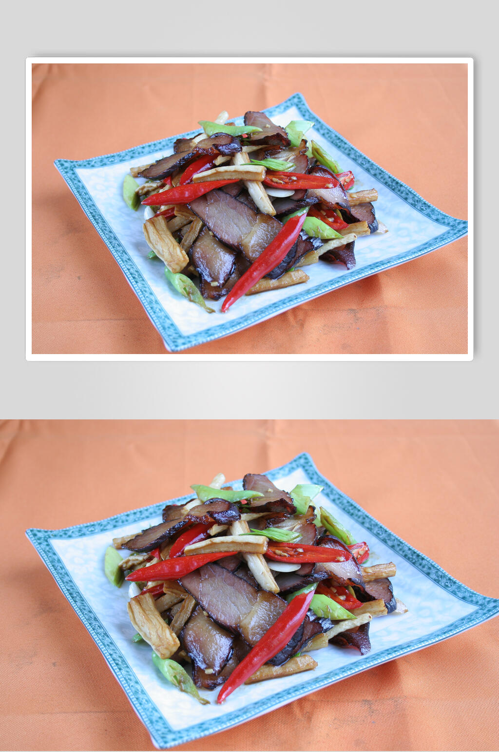 萝卜干炒腊肉食品摄影图片素材