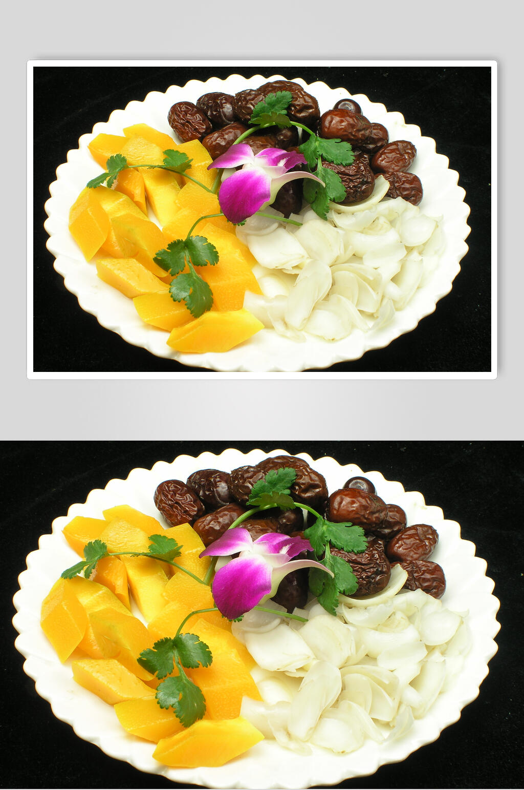 红枣百合蒸南瓜美食图片素材