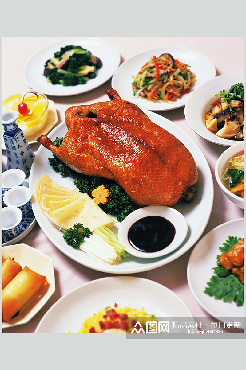 中餐烤鸭食品图片素材