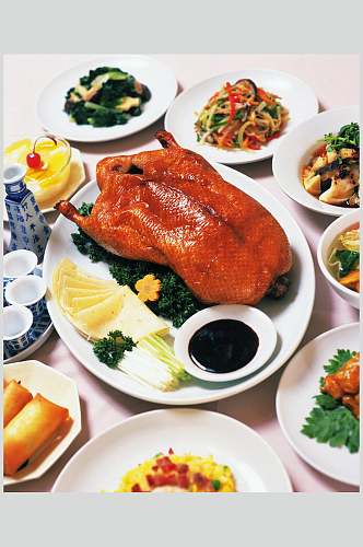 中餐烤鸭食品图片