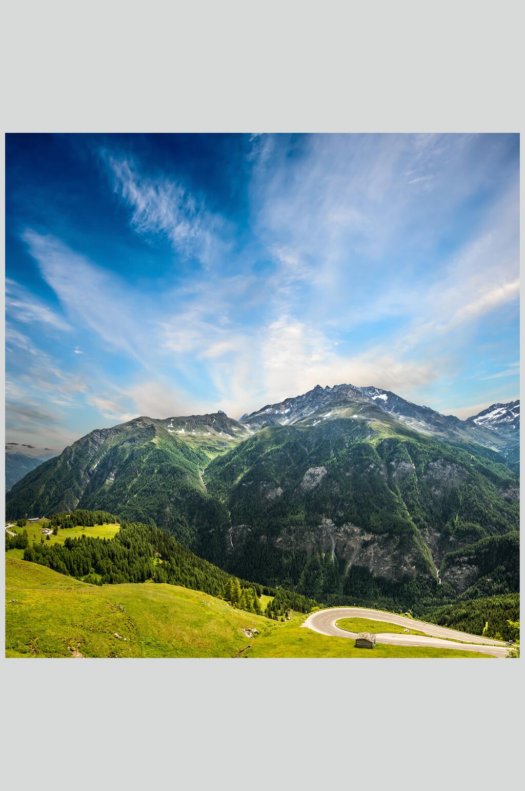 清新山峰山脉风景图片素材