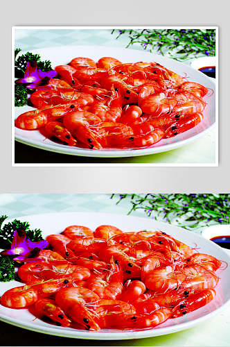 白灼基围虾美食食品图片