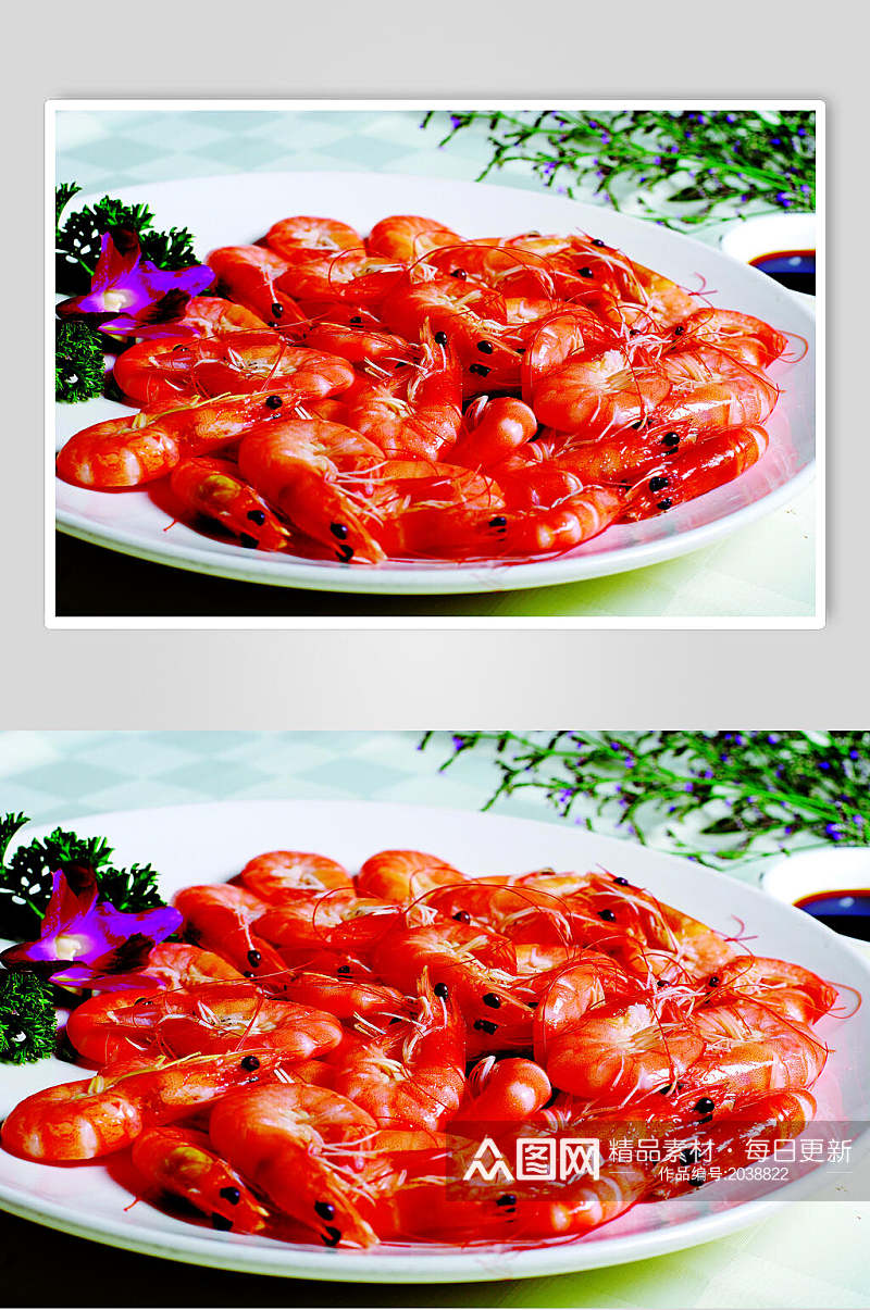 白灼基围虾美食食品图片素材