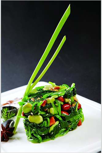 五仁菠菜美食食品图片