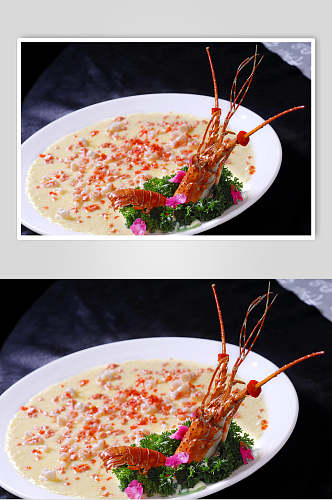 芙蓉龙虾仔食品摄影图片