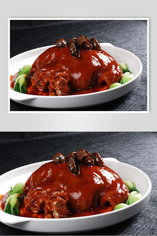 海参扒肘子海鲜美食图片