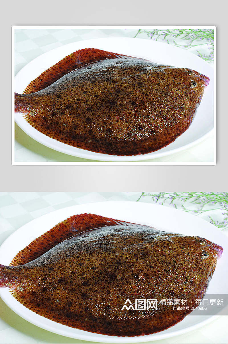 清蒸多宝鱼美食食物图片素材