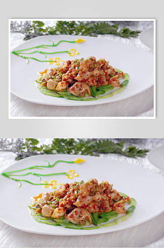 湘菜巧炒海螺片美食食品图片