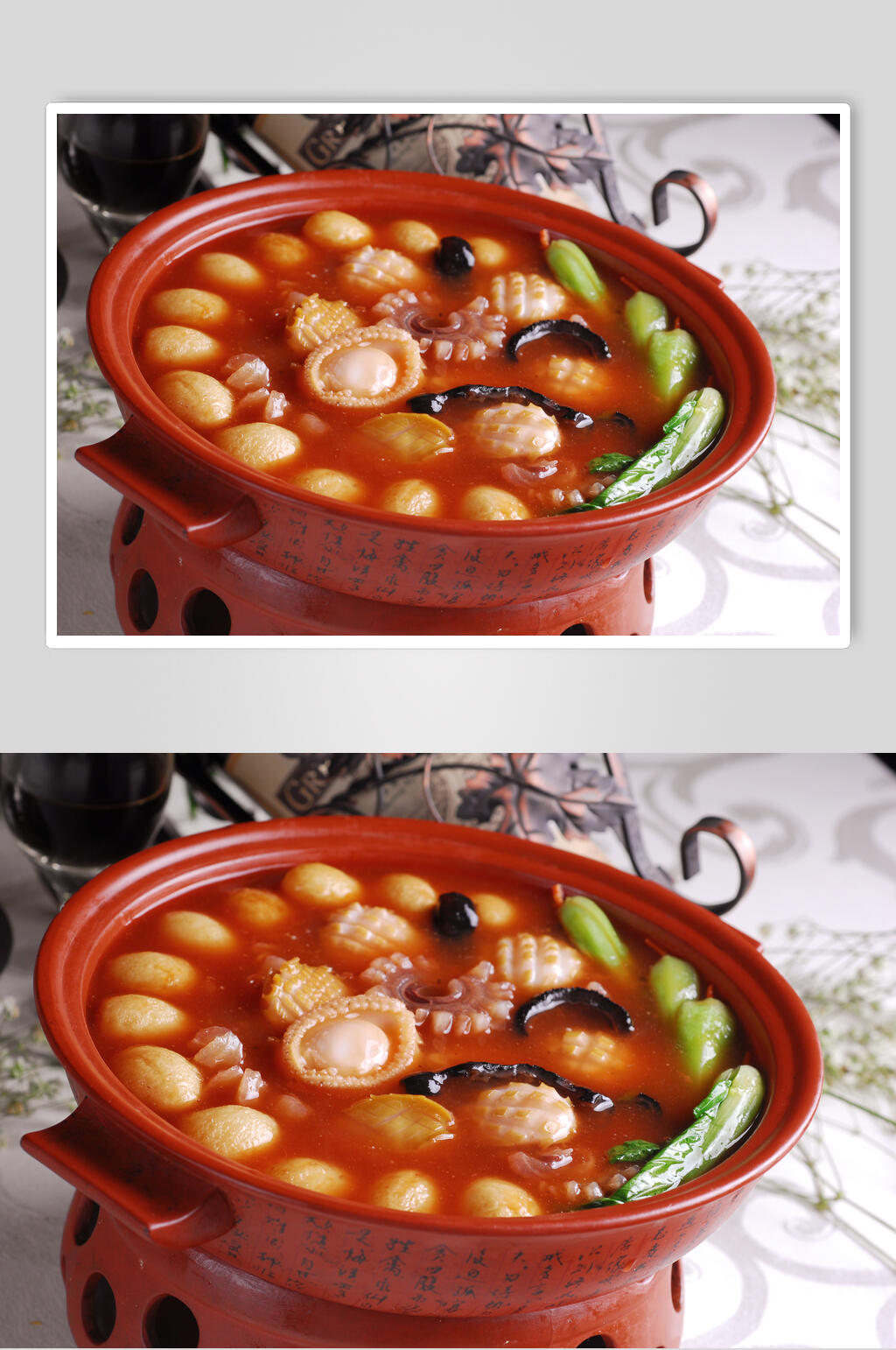 热菜紫砂四宝美食摄影图片素材