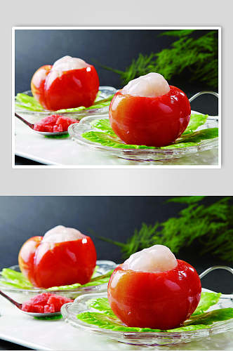 红果水晶虾仁食物图片