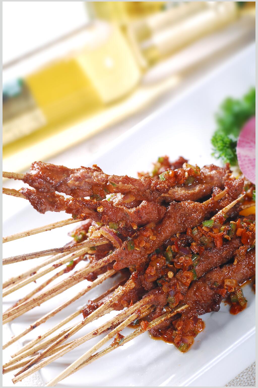羊肉热菜美食摄影图片素材