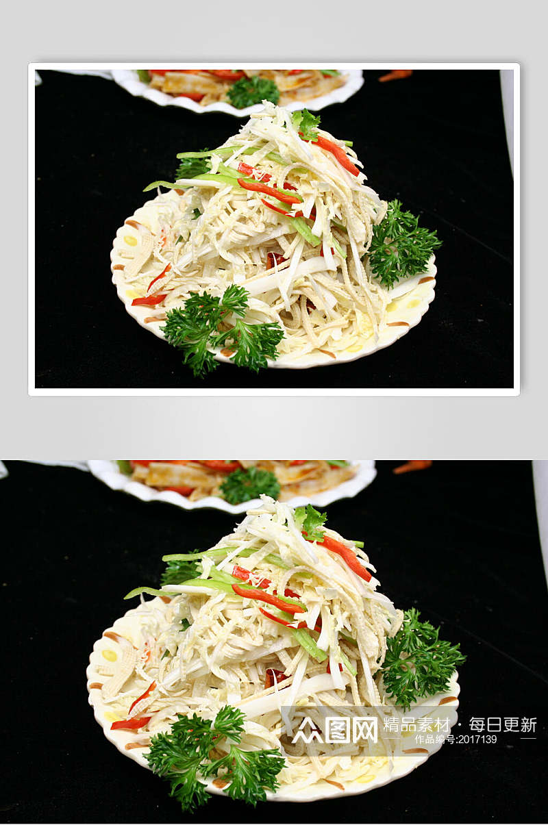 白菜丝拌豆腐丝食品图片素材