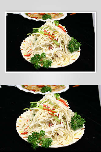 白菜丝拌豆腐丝食品图片