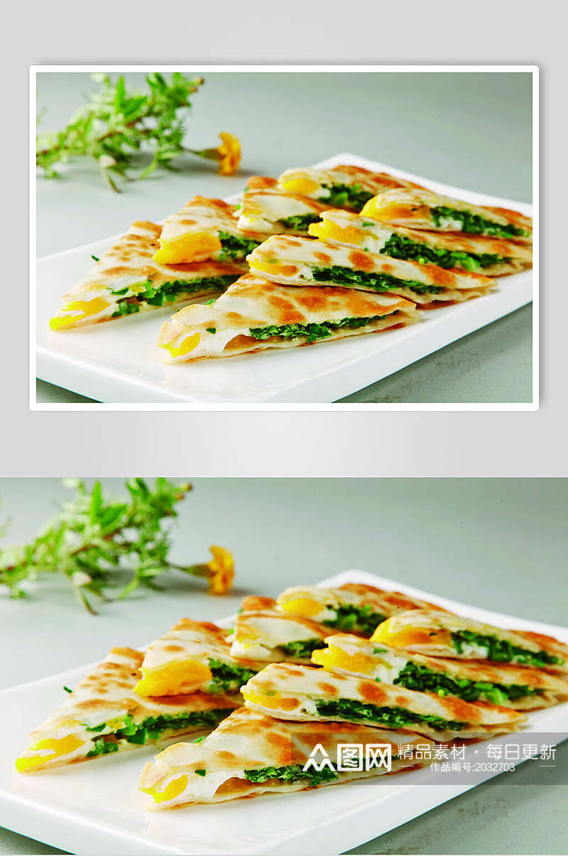 新鲜美味韭菜盒食物摄影图片素材