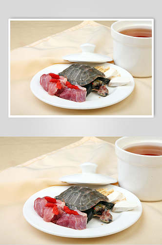 土茯苓炖长寿龟餐饮美食图片
