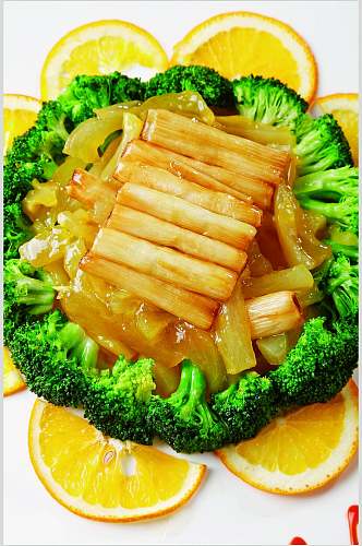 京葱烧鹿筋美食食物图片