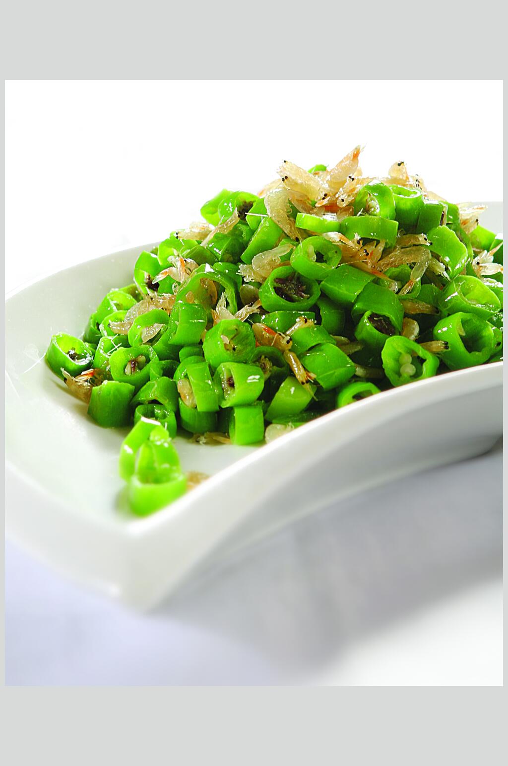青椒虾皮美食摄影图片素材