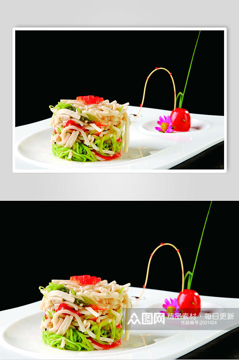 三丝鲍菇食物图片素材