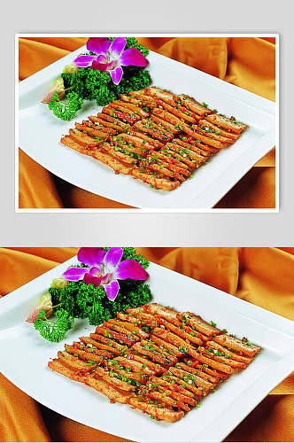 鸡腿菇焗鹅肝酱餐饮食物图片