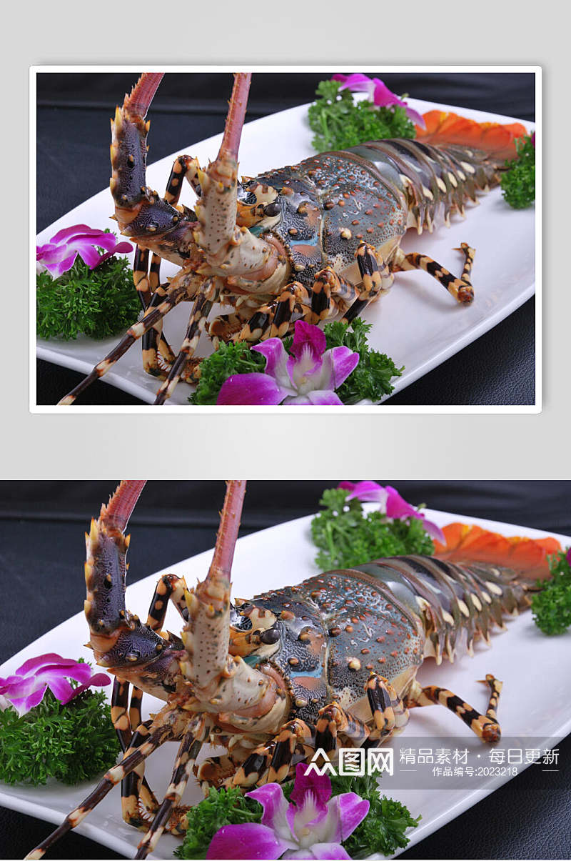 深海龙虾刺身美食摄影图片素材