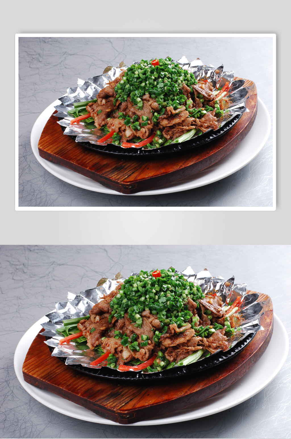飘香满屋韭香肥牛美食摄影图片素材