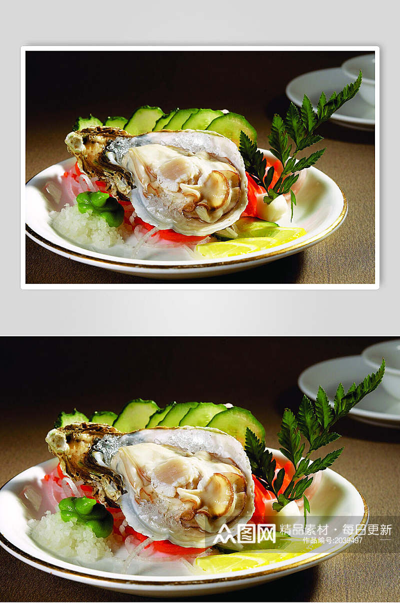海鲜生蚝刺身美食食物图片素材