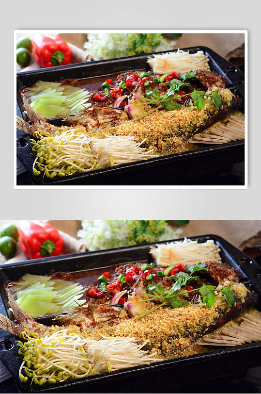 鲜香美味香辣烤鱼美食食品图片