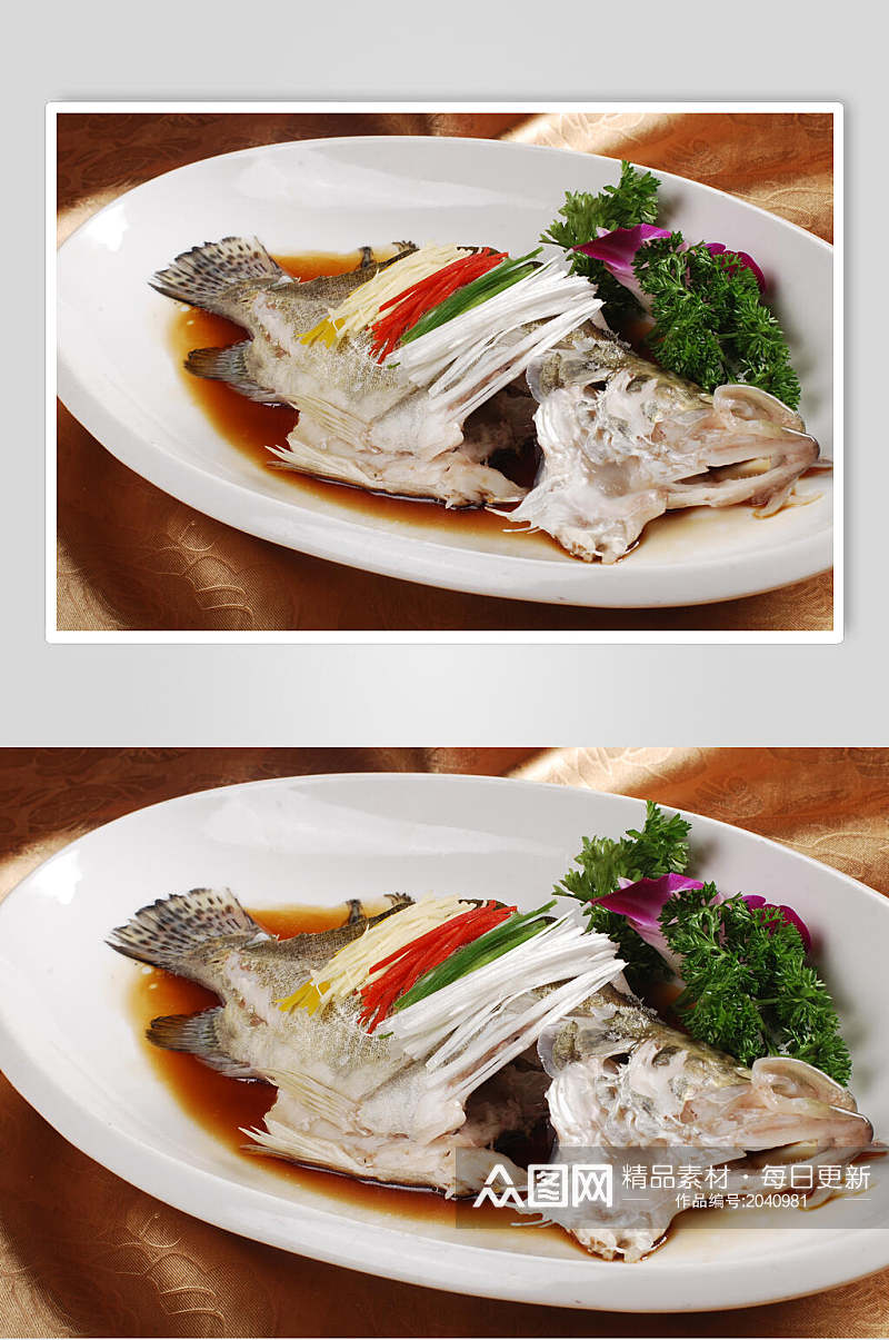 清蒸桂鱼美食食物图片素材