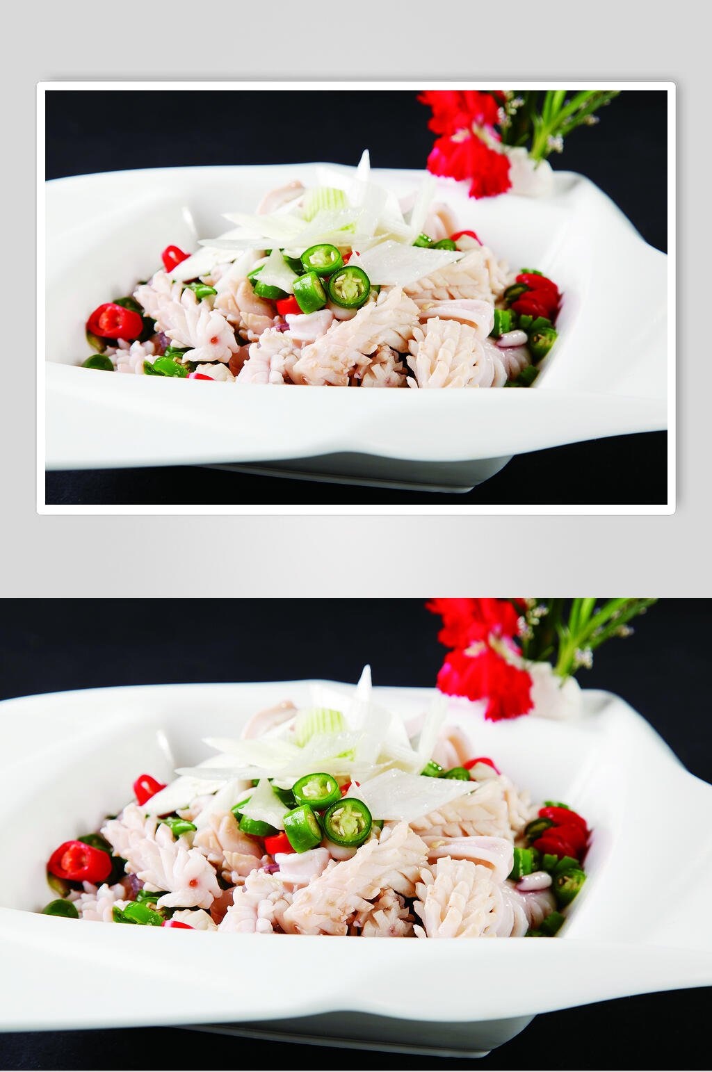 油泼海四宝美食食物图片素材