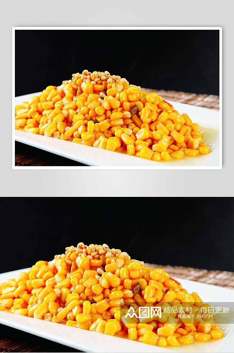 新鲜松仁玉米食品图片素材