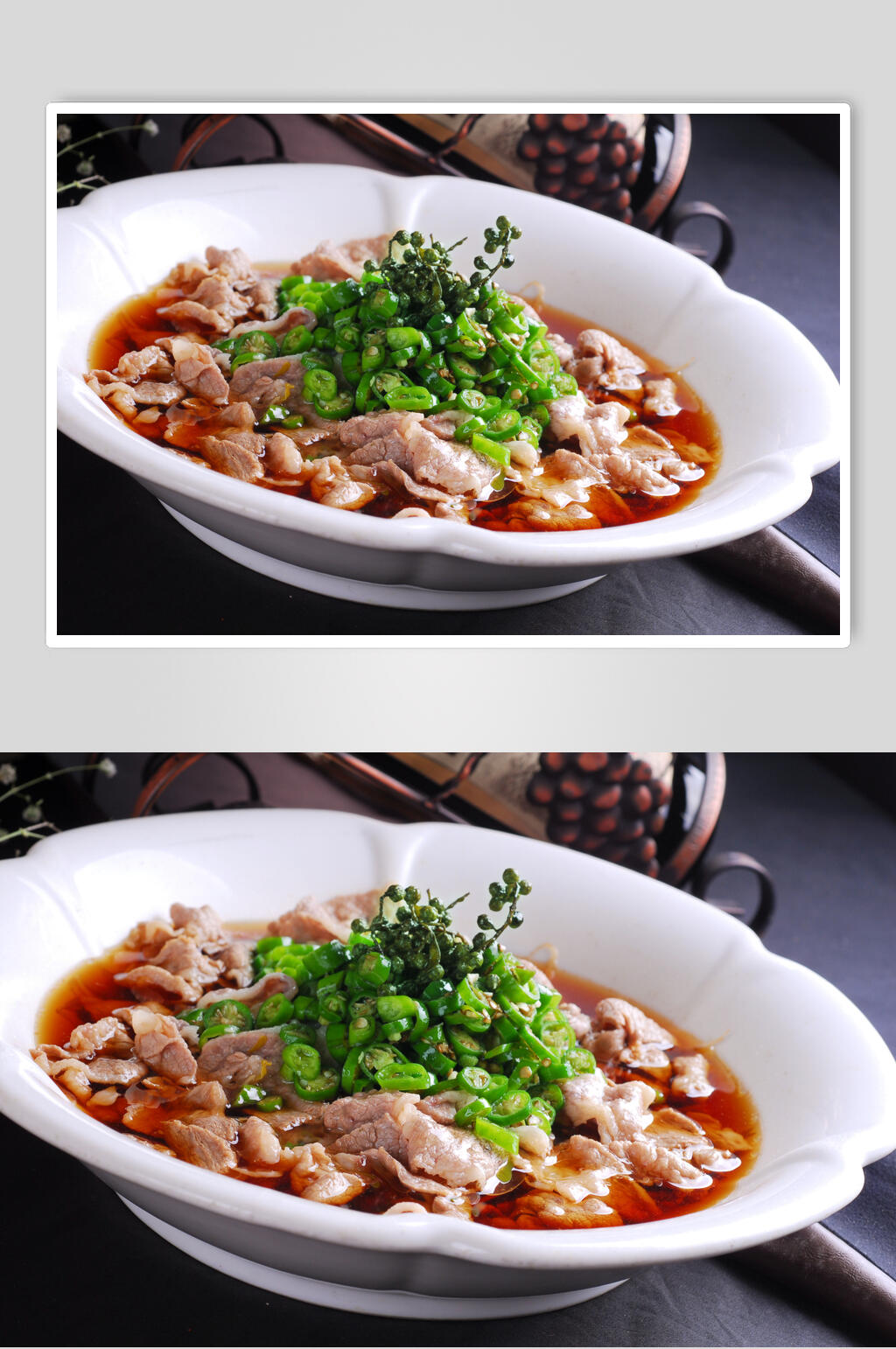 青椒肥牛美食摄影图片素材