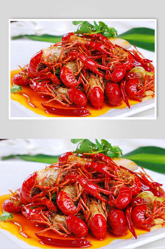 秘制美味麻辣小龙虾食品摄影图片