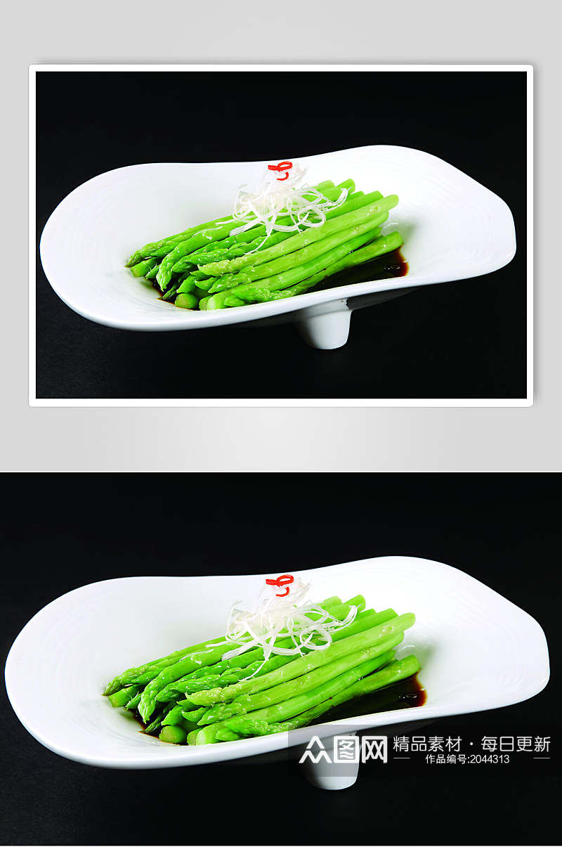 绿色白灼芦笋食物图片素材