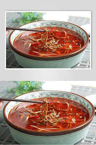 巴蜀牛柳粉食品摄影图片