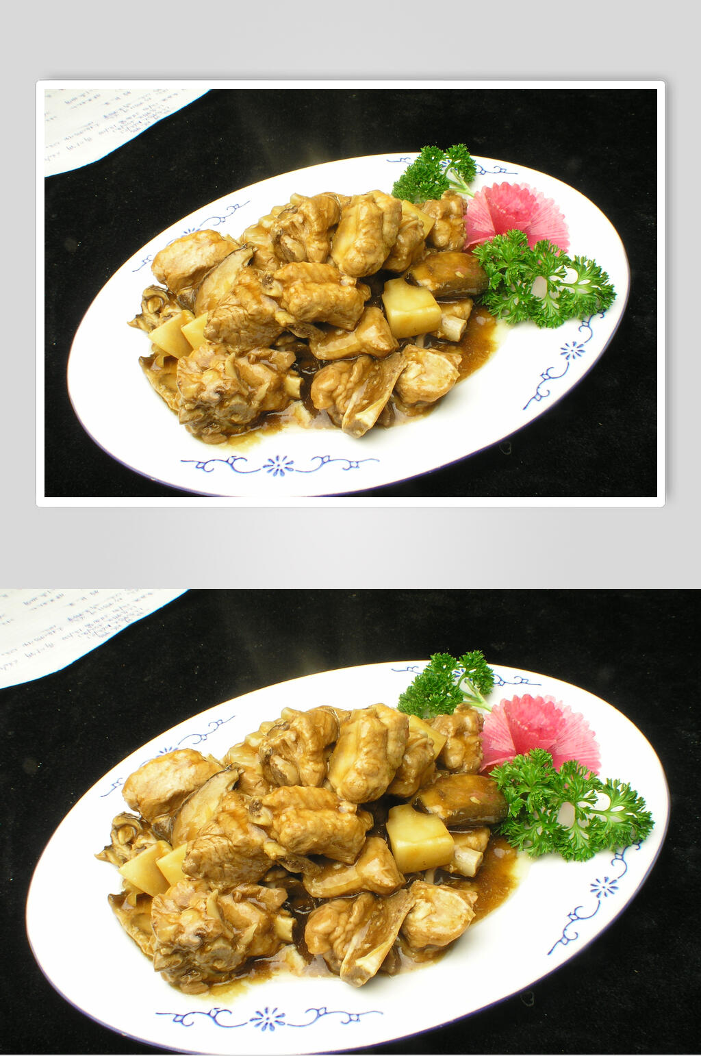 新鲜美味荤菜红烧排骨高清图片素材