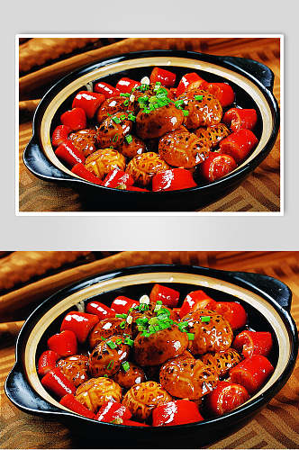 花菇节节高微辣美食食物图片