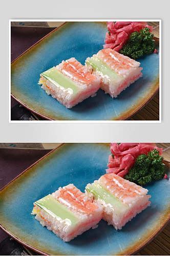 寿司类虾箱寿司高清图片